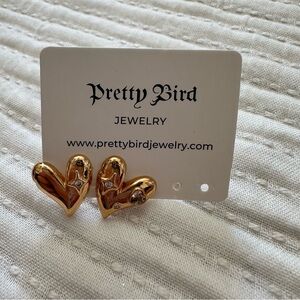 Pretty Bird Heart Earrings